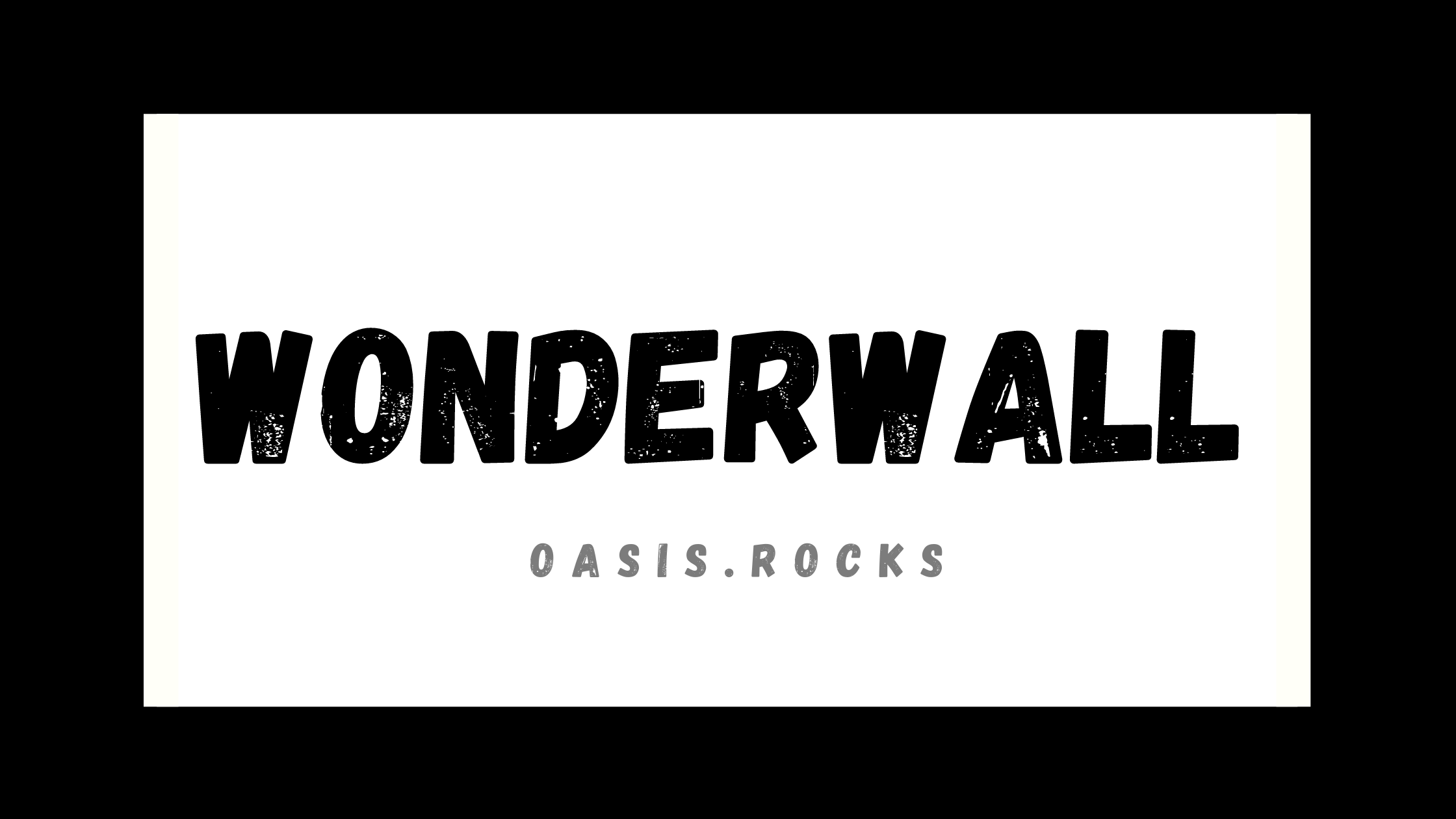 Wonderwall ist ein Song von Oasis.